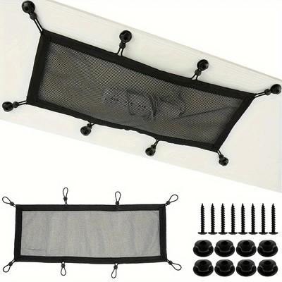 8 Hole Socket Network Pocket, Under Desk Cable Management Net, Under Table Cord Management Mesh Organizer, Flexible Wire Hiders