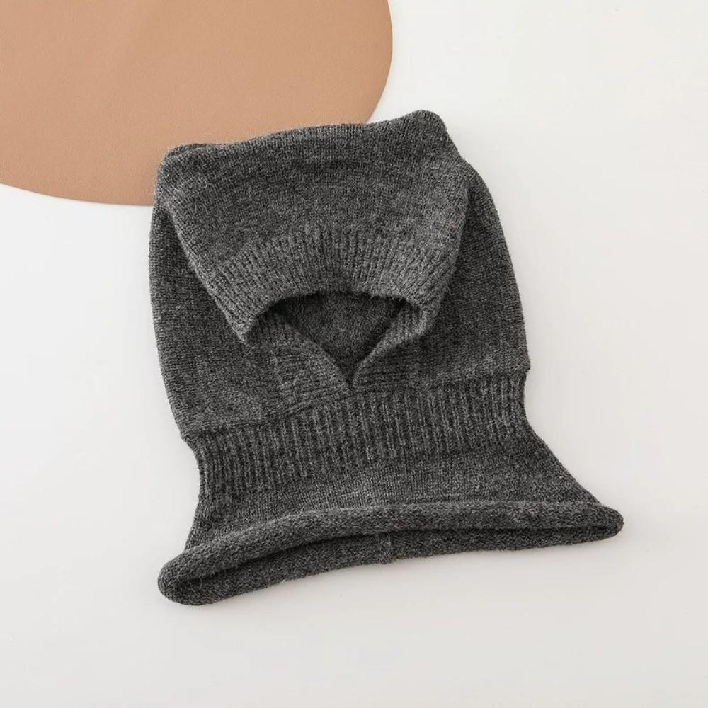 Ear Protection Baby Balaclava Hat Solid Color Knit Cap Scarf New Winter Toddler Hat Boy Girl