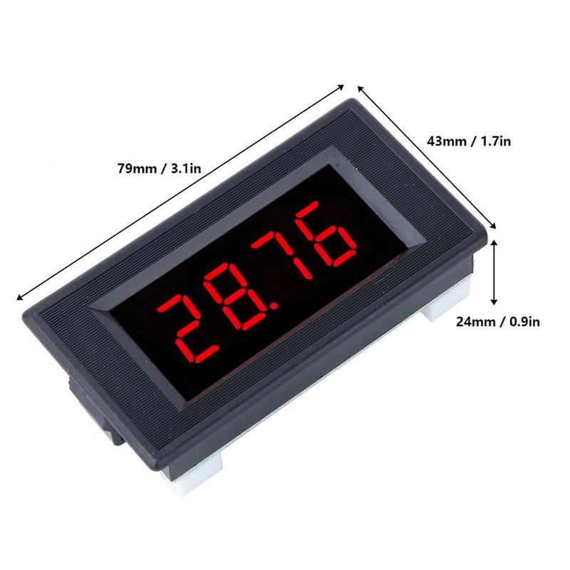 Digital Voltmeter 5135A DC5V High Accuracy Voltmeter 3 1/2 Digital Panel Meter with Red LED
