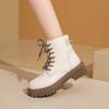 Women’s Winter Boots Casual Short Boots Girl Booties Black Warm Ankle Boots with Fur Plus Size