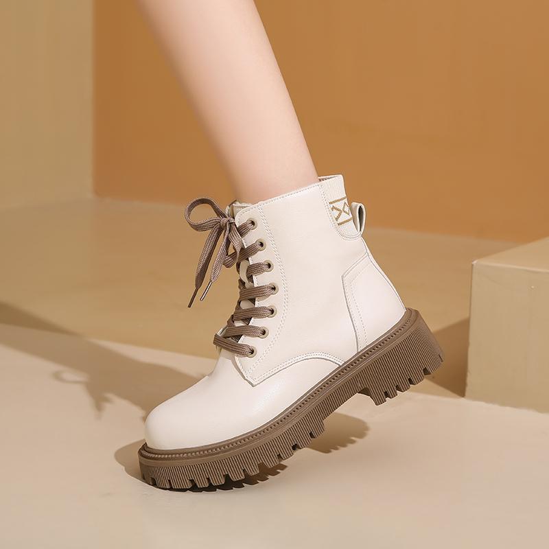 Women’s Winter Boots Casual Short Boots Girl Booties Black Warm Ankle Boots with Fur Plus Size
