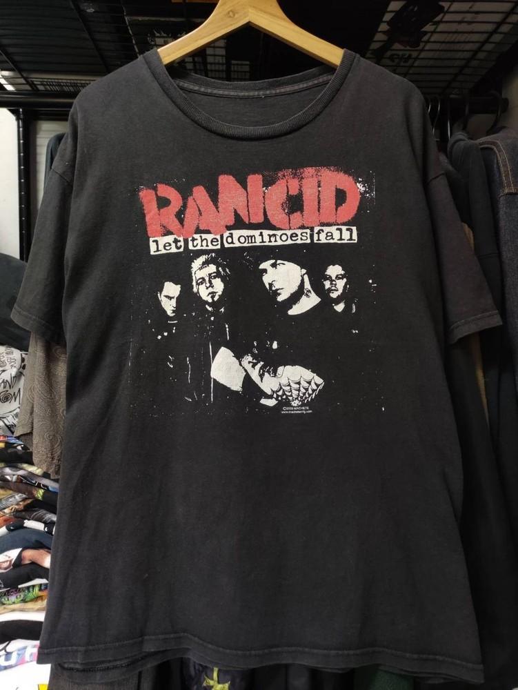 Vtg 00#039s Rancid #034Let The Dominoes Fall#034 Album Black Unisex TShirt WA2783 L