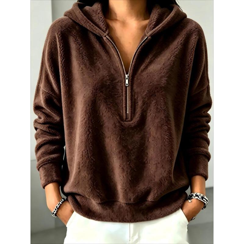 Women S Fall Winter Fleece Hooded Sweatshirt Casual