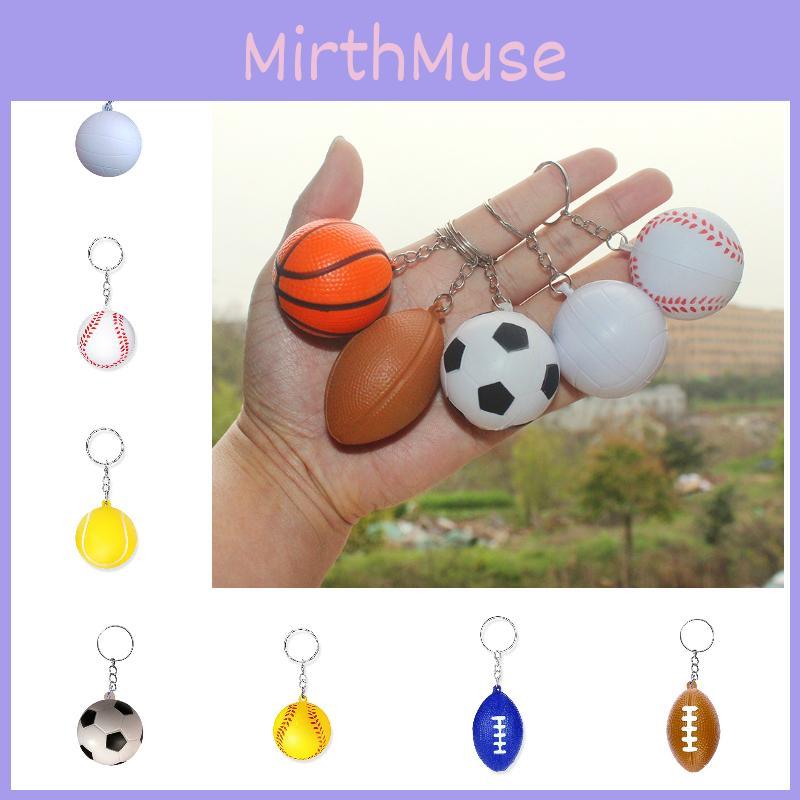 Best-selling Pu Basketball Keychain Foam Soccer Children's Exercise Toy Decorative Hanging Ornament Active Souvenir