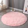 Minimalistisch Crème Rond Vloerkleed voor Woonkamer, Bank, Salontafel, Slaapkamer of Nachtkastje.