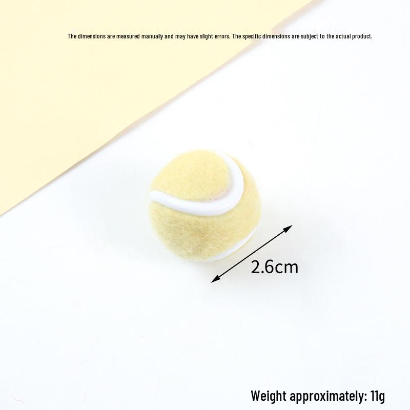 Hot-Selling Tennis Keychain Pendant: Simulation Tennis Toy Photography Prop