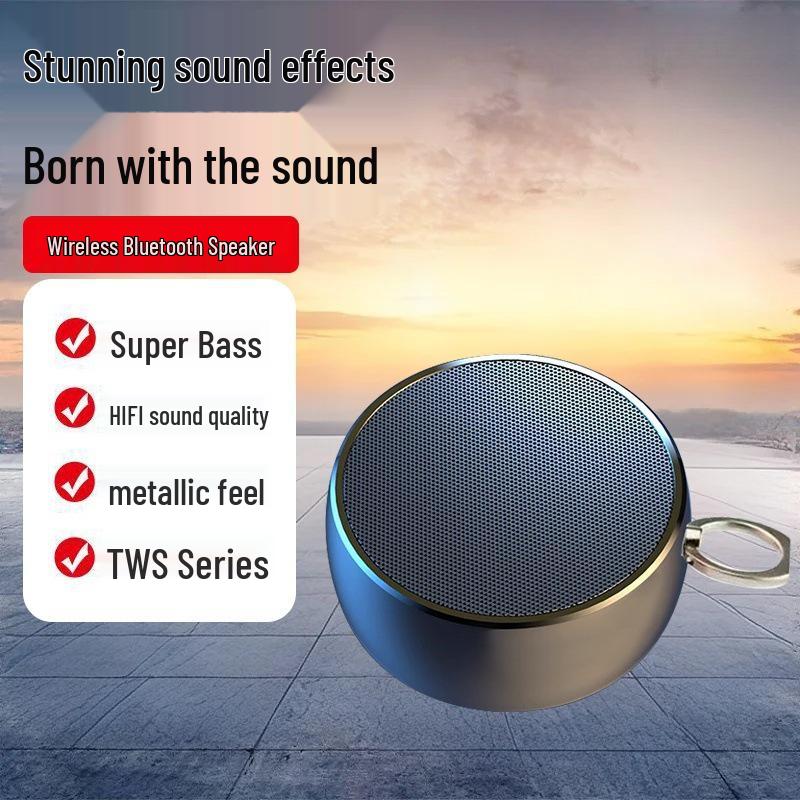 Dual Bluetooth Speaker: Portable High-Quality Desktop Audio with Panoramic Surround Sound & Subwoofer BS02