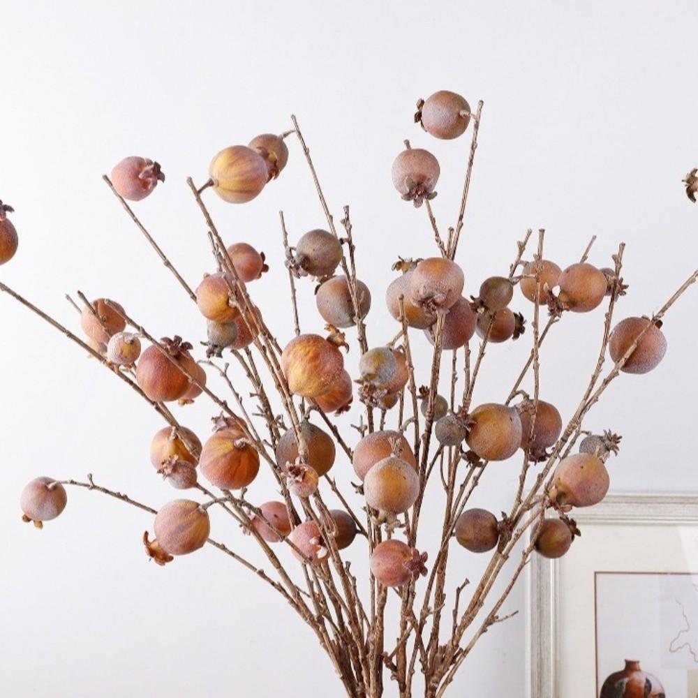 Plastic Artificial Pomegranate Branch 8 Fruit Foam Fruits Branches  Chinese New Year Decor
