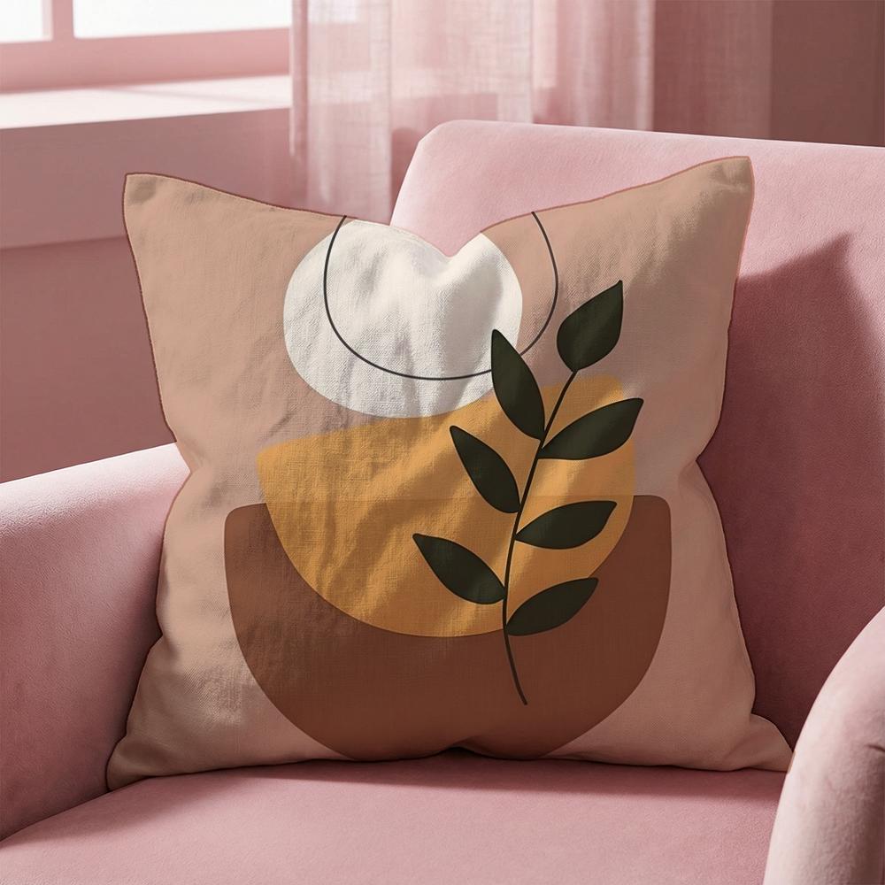 Trend Rustic Geometric Floral Cushion Cover Multi-Scene Pillow Cover for Home & Car - Reversible, Soft & Durable for Daily Use