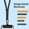 Lanière de téléphone universelle avec clip Améliorée Anti-chute Rotation à 360° Sangle réglable pour le cou/porté en bandoulière pour tous les étuis de téléphone