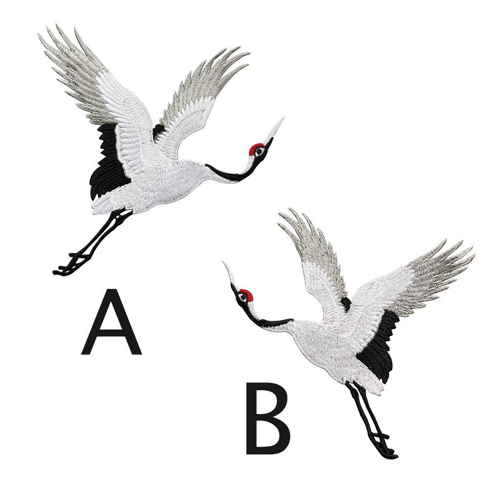 Stickers Red-crowned For Clothing Embroidered Applique Embroidery Sew On Patches Clothes Decor