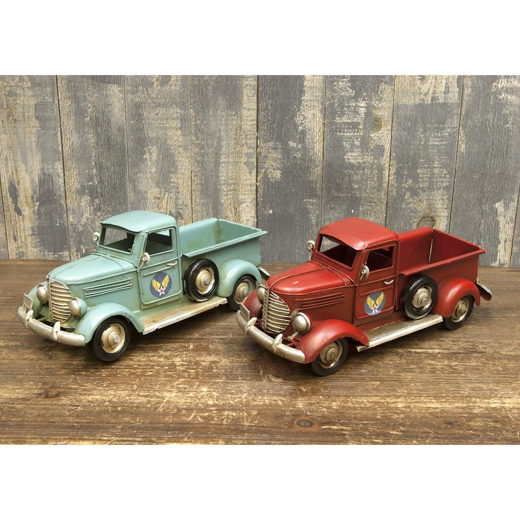 Akizuki Trading Truck W26 X X Vintage CY077369 Figurine, Blue, D10.5 H11cm, Car,