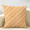 Orange Checkered Polka Dot Geometry Cushion Cover Natural Linen Organic Fabric Printing Breathable Perfect For Home Decor