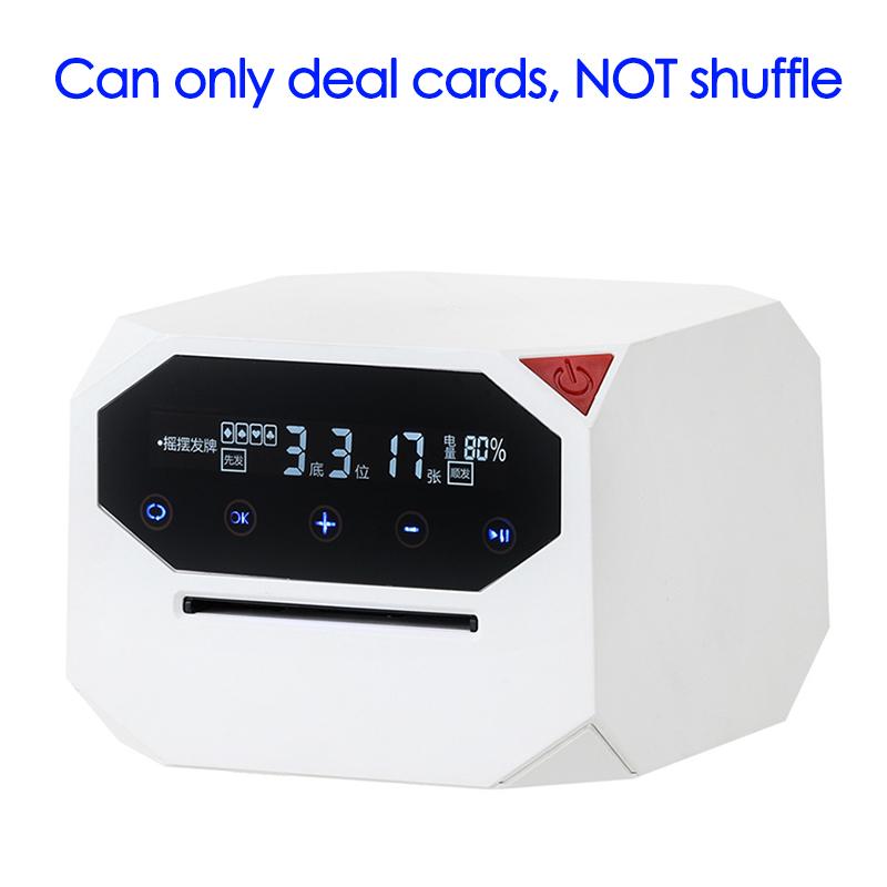 Electric Automatic Card Dealing Machine 360 Degree Rotating Poker Playing Cards Dispenser Device Auto Dealer Games Poker Tool белый