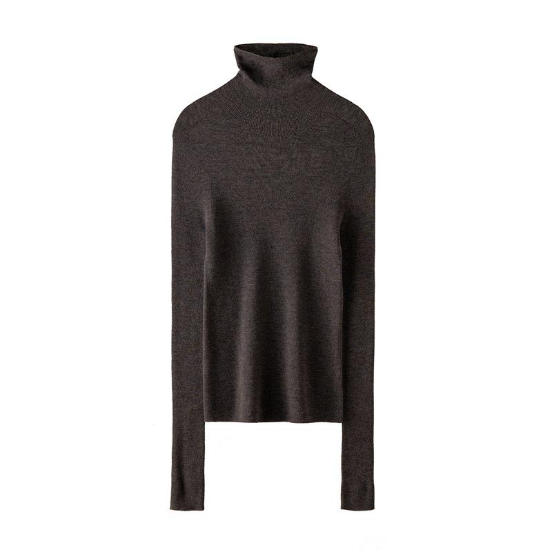 Spring 2026 Slim Fit Women's Elegant Layered Neck Wool Sweater