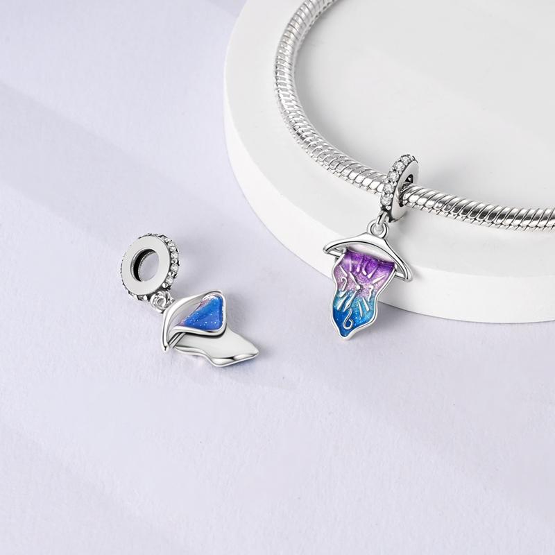 Charms Copper Butterfly Unicorn Firefly Bead Pendant Jewelry Fit Original Bracelet For Women Diy Party Gifts