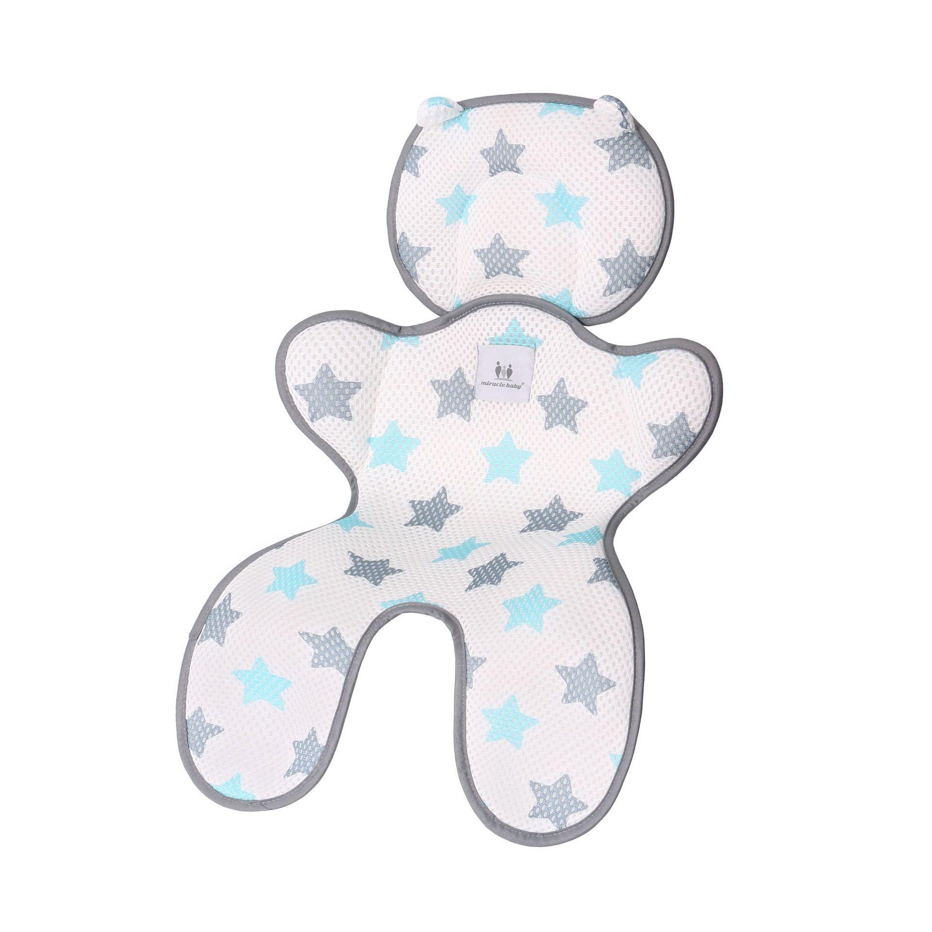 

Коврик для детской коляски, летний коврик для детской коляски, подушка для люльки S(35*70CM) средний небесно-голубой