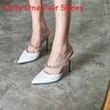 High Heel Shoes For Women With Pointed Toe And Water Diamond Embellishments For Summer Fashion