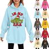Children's Fashionable Casual Long-sleeved Loose Christmas Print Pullover Hooded Sweatshirt