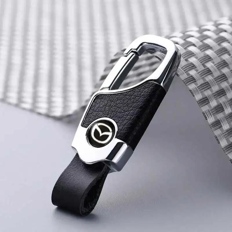 2025 Hot Leather Car Keychian Key Ring Pendant Key Holder for Mazda 3 5 6  Axela Atenza Speed CX4 CX3 CX7 CX5 CX9 CX30 RX8 RX7 M