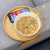 Natural Pine Wood Sofa Side Tables Round Portable and Foldable Sofa Armrest Clip-On Tray Waterproof Sofa Couch Arm Rest Organize