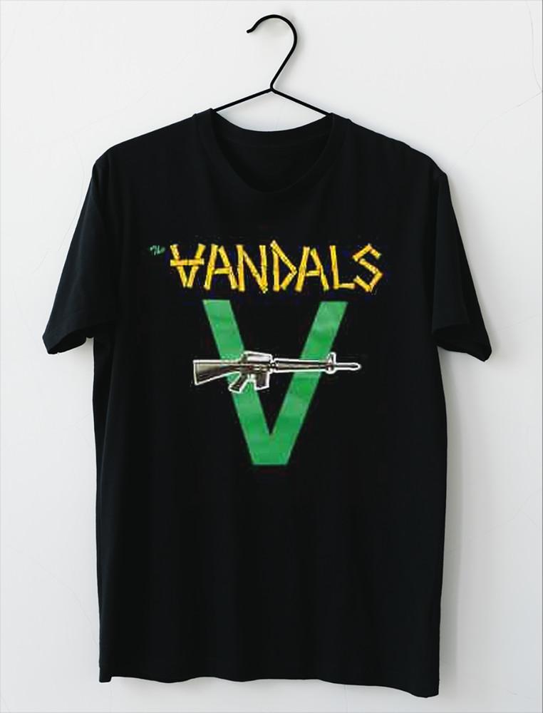 The Vandals Band Logo Short Sleeve Cotton Black All Size T-Shirt AL289 Unisex T-Shirt S