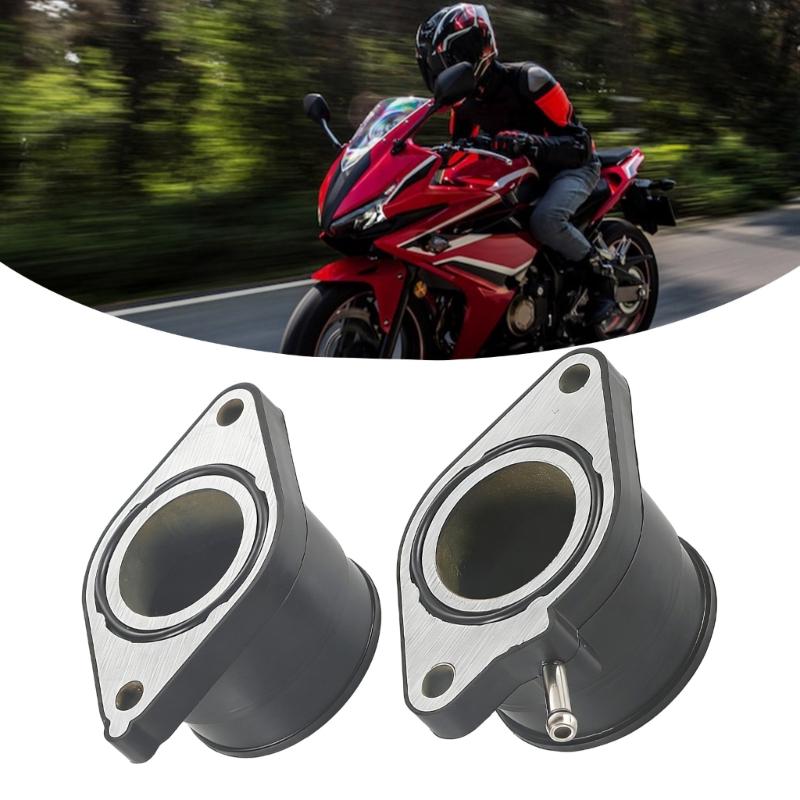 2PCS Flexible Banana Flexible Intake Manifold Gasket Connectors Fit XT500 And XT600 TT600 Motorcycles Quick Install