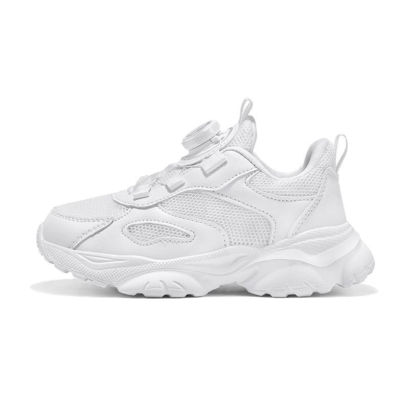 Children's white sneakers mesh breathable fashion versatile breathable medium and small children's school small white shoes boys' sneakers