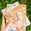 Cute Cat Illustration Diary & Travel Stamp Notebook