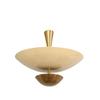 Mid Century 6 Light Sputnik Chandelier | Raw Brass Ceiling Flushmount Pendant Light Fixture