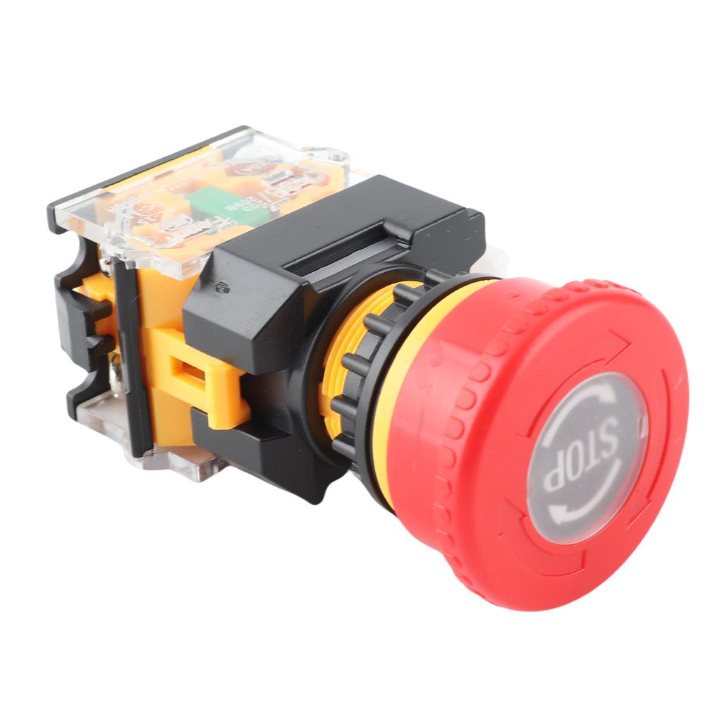22MM Red Self Locking Emergency Stop Switch Button with Big Mushroom Head
