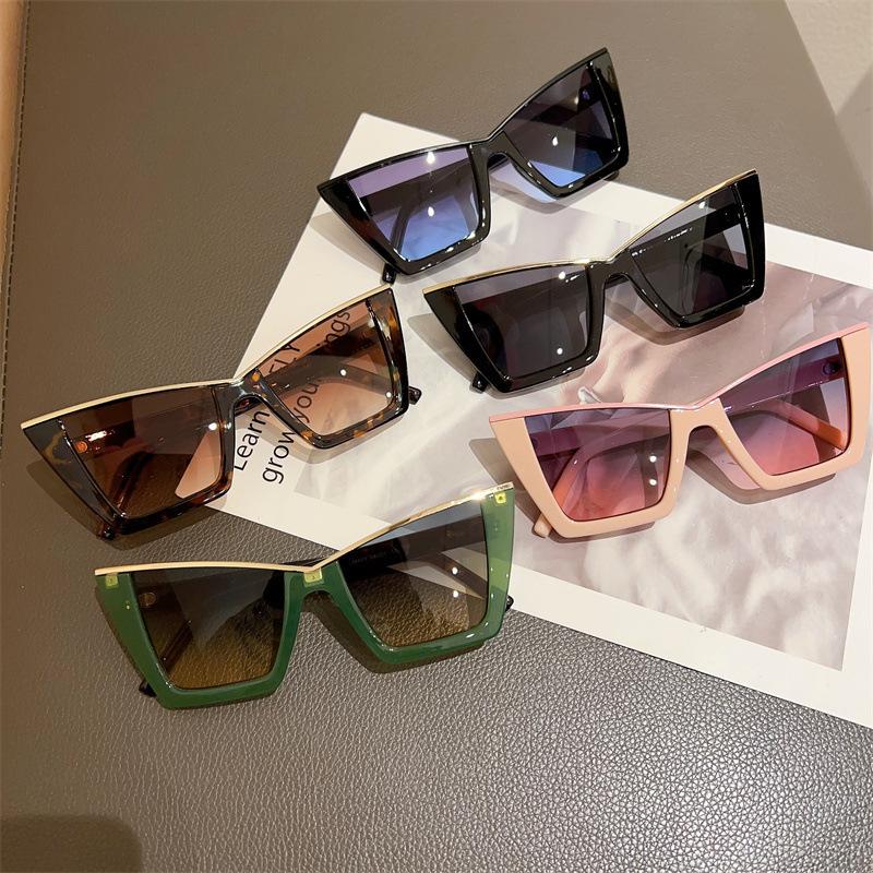 New Fashion Women Sunglasses Personalized Trendy Cat Eye Design Sun Glasses Uv Resistant High End Glasses Men Outdoor Sunnies