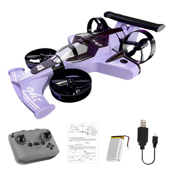 Jucărie Drone Mașină Zburătoare 2-în-1 Control de la Distanță Mini Quadcopter Aer-Sol Mașinuță Jucărie Copii Adulți Începător 2.4GHz RC Aeronavă Stunt Mașină Drift Jucărie