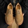 2025 spring and summer new casual shoes men's suede matte cowhide Korean version lightweight breathable soft bottom lace-up tooling men's shoes
