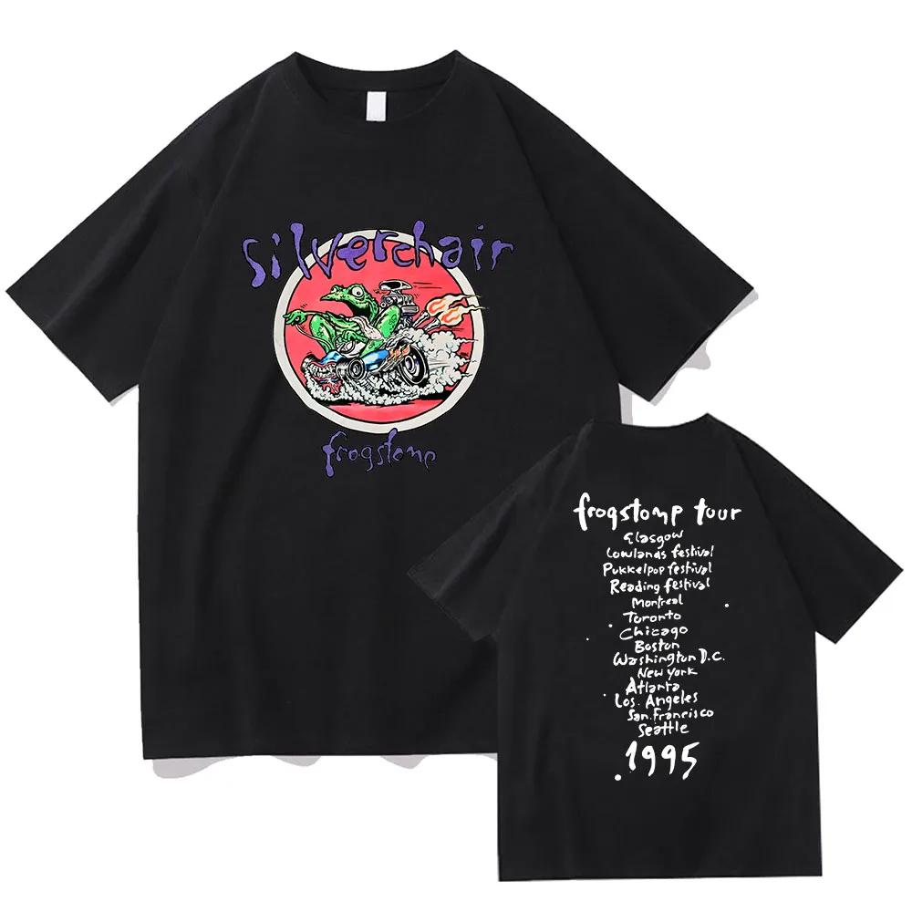 

Cotton WomenUnisex Teeshirt Silverchair Frogstomp 1995 Tshirts High Quality Cotton Comfortable Tshirts Summer Casual Camisetas 4XL