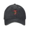 Doom Splatter Unisex Baseball Cap Retro Game Snake Cult Distressed Denim Washed Hats Cap Vintage Outdoor Summer Gift Snapback
