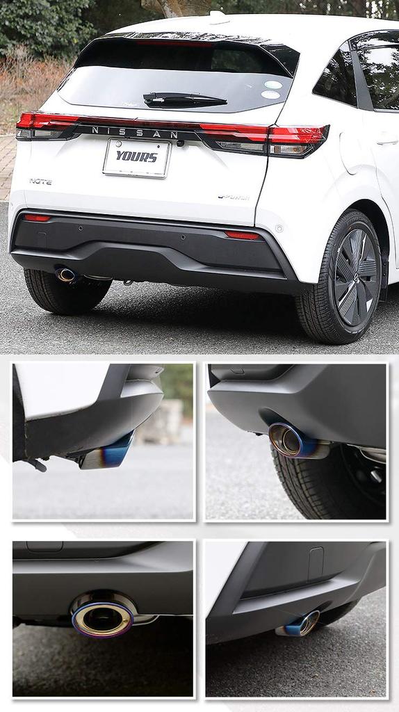 YOURS: E13 Note Titanium Style Muffler Cutter 1PCS Fall Prevention Stainless Steel Custom Parts Accessories Dress Up Nissan NISSAN Nissan Y31-026