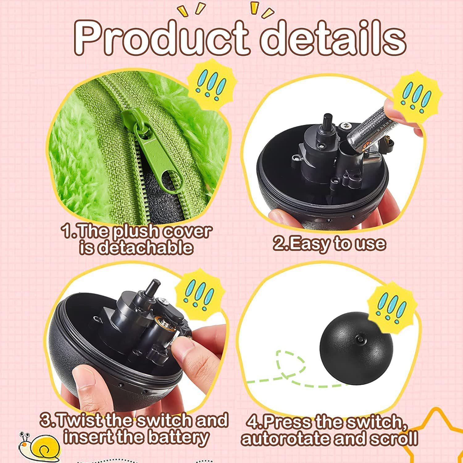 

Cross-border Pet Hairball Sweeping Robotic Vacuum Cleaner - Automatic Dog Plush Toy Electric Rolling Ball OPP Packaging