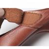 Johnature Retro Genuine Leather Colored Flower Round Toe Slippers Soft Soled Low Heel Comfortable Women's Slides