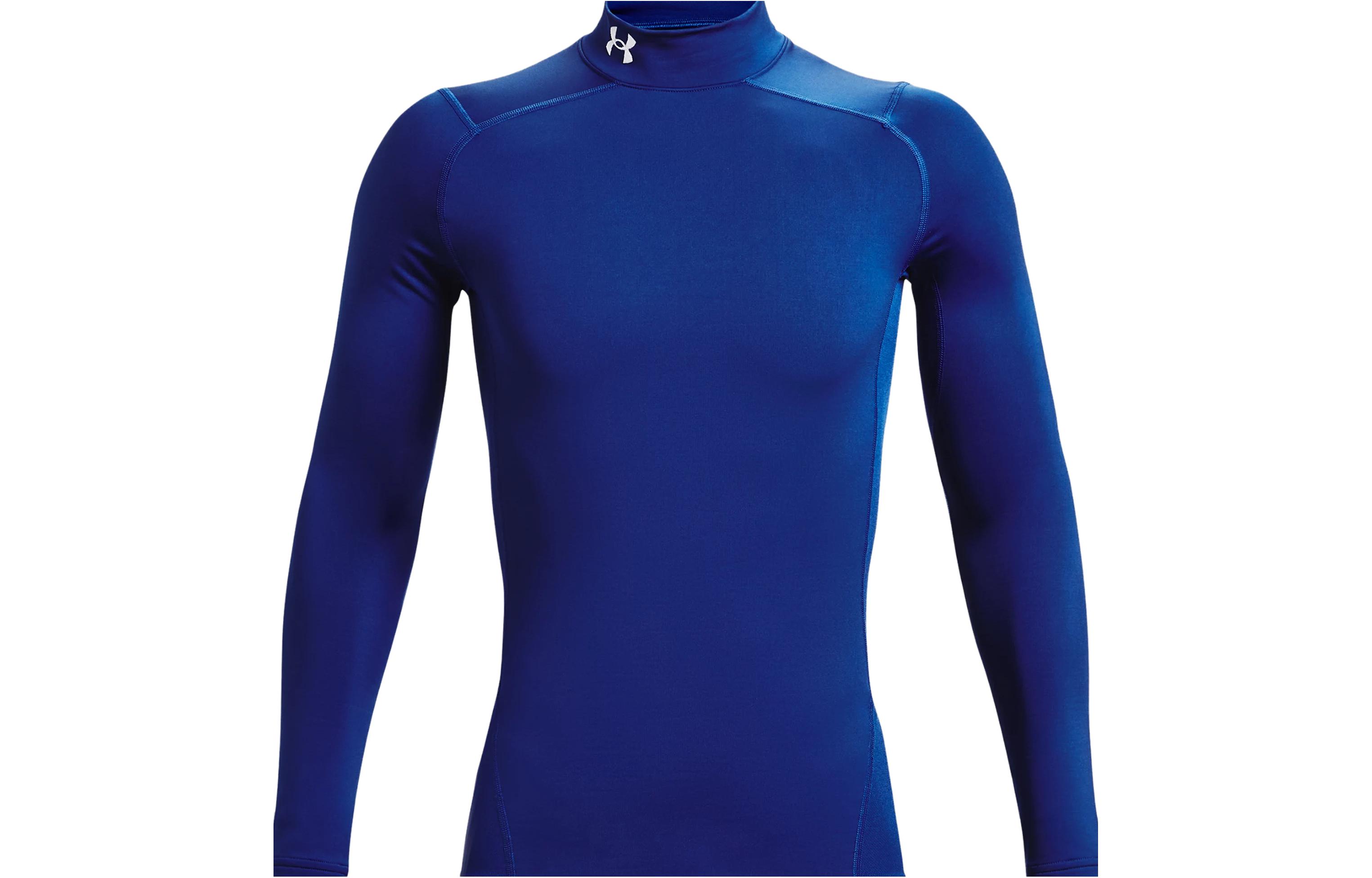 Under Armour ColdGear T Shirts Men s Blue Half Turtleneck Moderate Straight Fit 1366072-400 XL