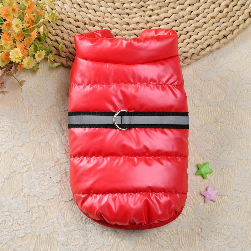 Thermal Quilted Pet Vest with Reflective Safety Strips Winter Clothing for Dogs Cats Small Breeds Teddy Bichon Clothes