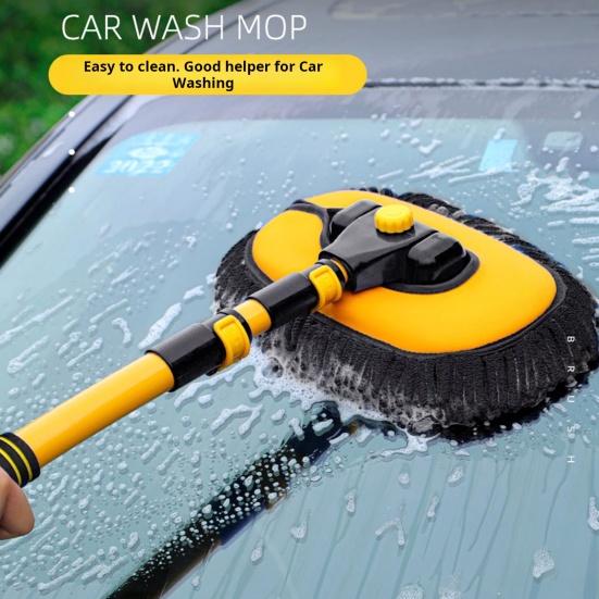 Car Wash Brush Mop Kit with Extension Long Handle Scratch Free Rotatable Wide Applicability Retractable