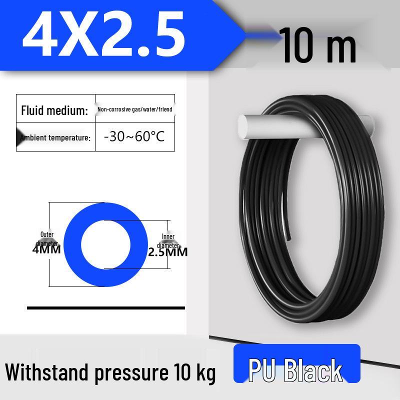 

Повітряний шланг високого тиску з ПУ для повітряного компресора, 8 мм, прозорий (Розміри: 8, 5/16, 14, 12, 10, 4, 6)