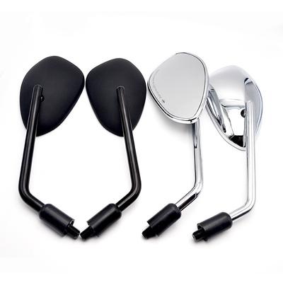 Motorcycle Rearview Mirror M10 Thread Universal Convex Wide Angle Retro Style Touring Riding