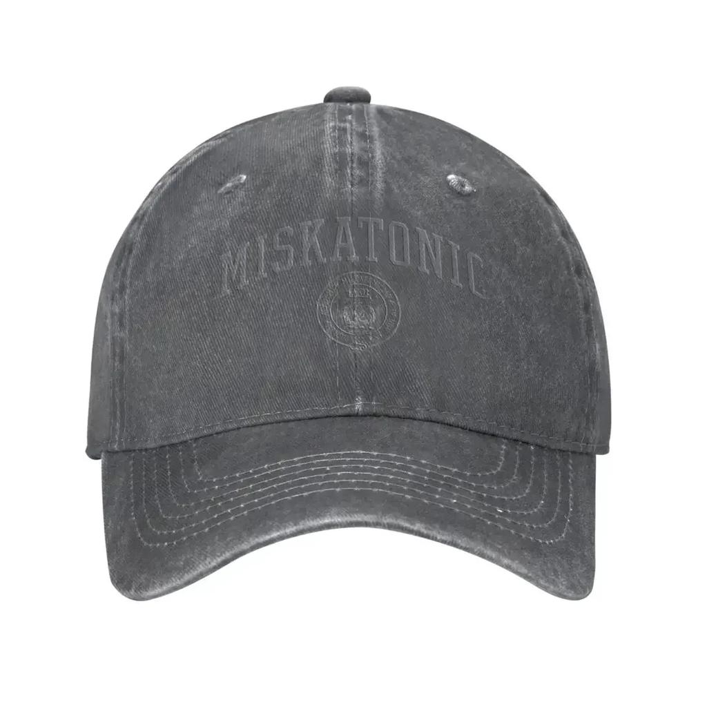 Miskatonic University Collegiate Lovecraft Baseball Cap Vintage Distressed Cotton Snapback Hat for Unisex Women Outdoor Hats