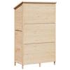 Garden Shed Natural 106 x 56 x 176.5 cm Solid Spruce Wood