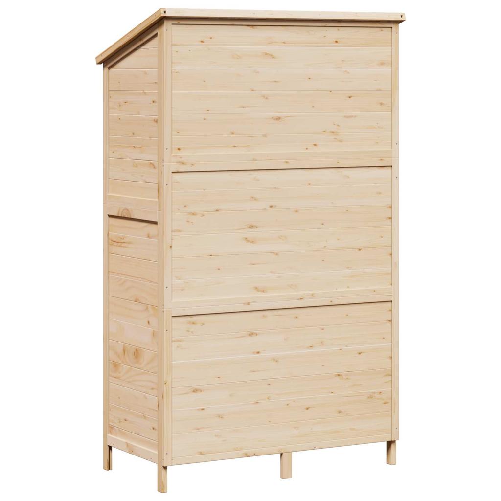 Garden Shed Natural 106 x 56 x 176.5 cm Solid Spruce Wood