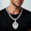 Europäische und Amerikanische Trendige Hip-Hop Personalisierte Muster Anhänger Tennis Kette Schmuck Einzigartige Persönlichkeit