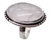 Rose Quartz Natural Gemstone Antique Silver Plated Ring US Size-7.25 A 769