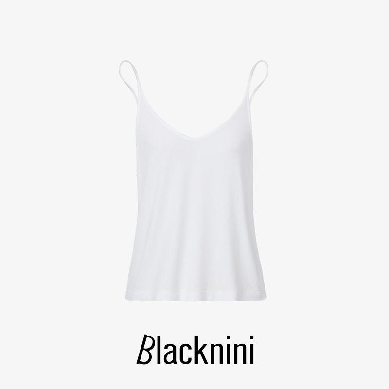 

Blacknini Reverse Summer than Stock High Elastic Breathable Basic Base Cami White(In stock) XL